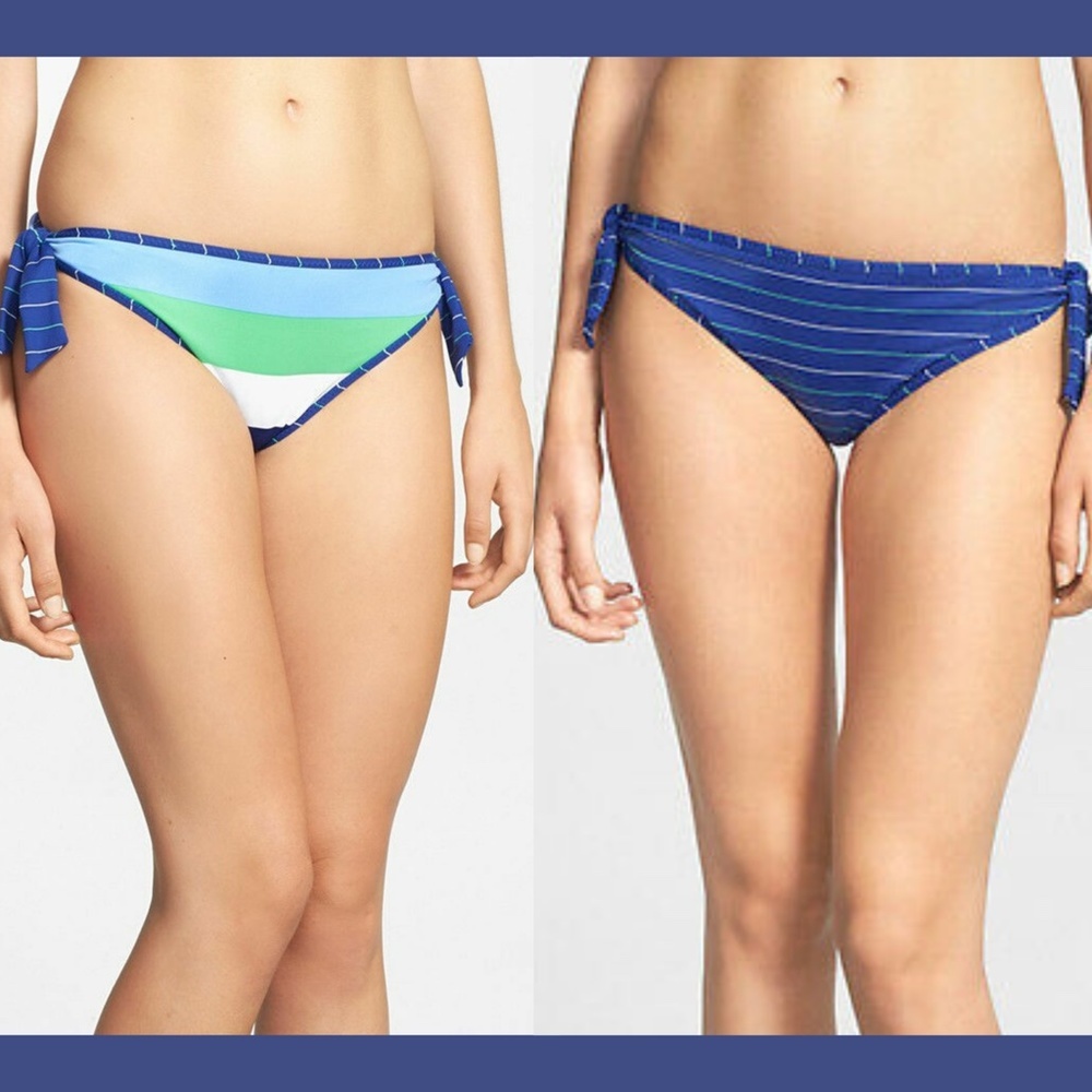 NEW‎ Tommy Bahama Skipper Stripe Reversible Bikini Bottoms [SZ Small ]
